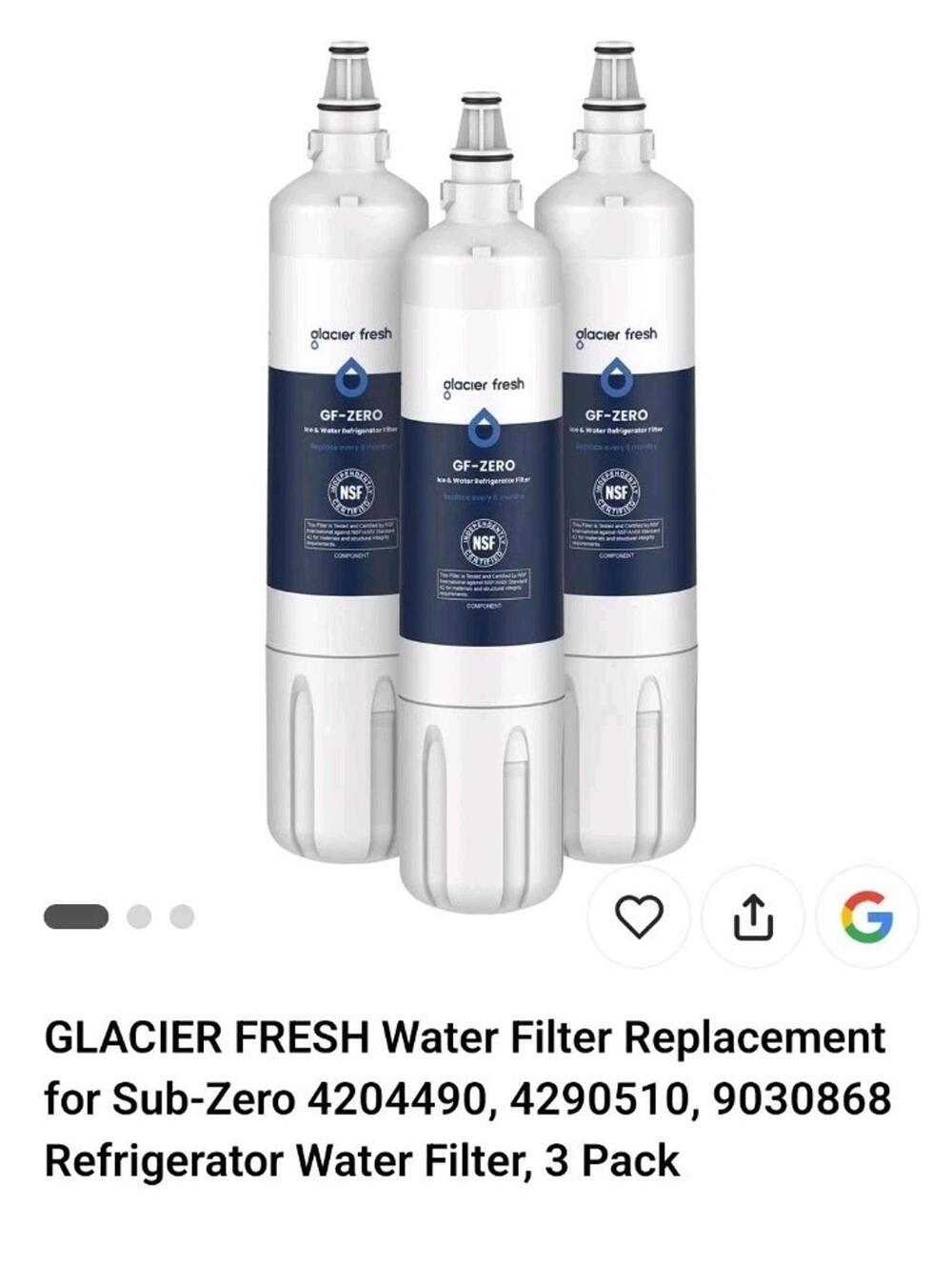 GLACIER FRESH Replacement for RPWFE, RPWF (Built-in CHIP) Refrigerator.......175